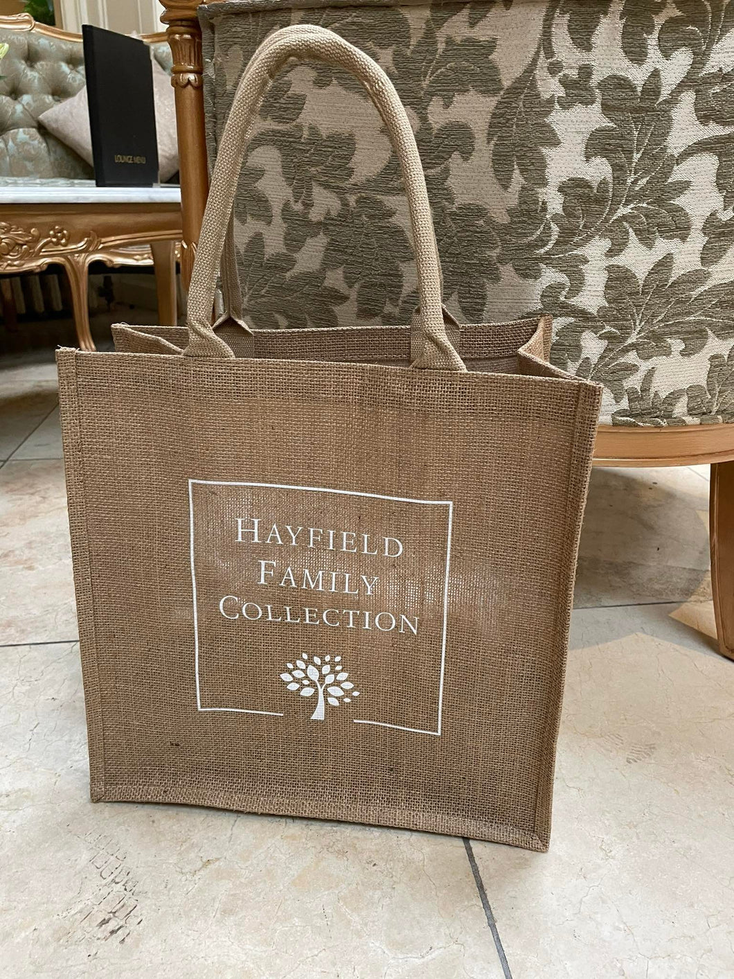 Jute Hayfield Family Collection Shopping Bag